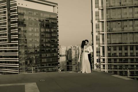 As melhores ideias e inspirações criativas de fotos de casamento registradas por fotógrafos profissionais de eventos da empresa Criativus Foto e Vídeo no Heliponto em São Paulo'