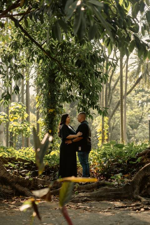 As melhores ideias e inspirações criativas de fotos de ensaio pré casamento registradas por fotógrafos profissionais de eventos da empresa Criativus Foto e Vídeo no  Parque da Luz - SP'