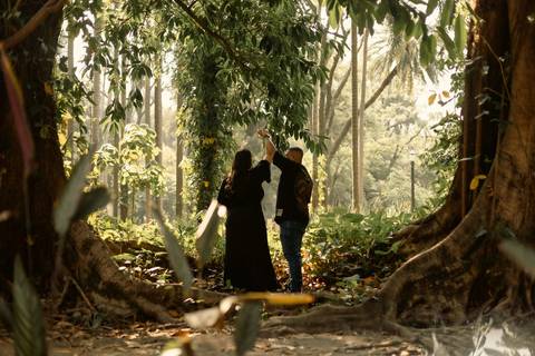 As melhores ideias e inspirações criativas de fotos de ensaio pré casamento registradas por fotógrafos profissionais de eventos da empresa Criativus Foto e Vídeo no  Parque da Luz - SP'