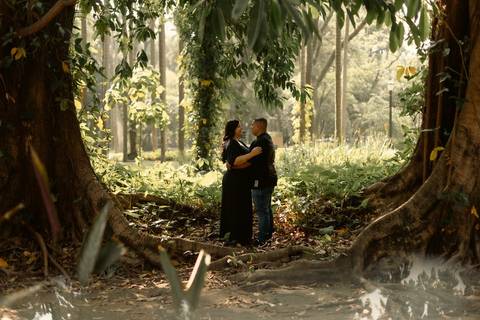 As melhores ideias e inspirações criativas de fotos de ensaio pré casamento registradas por fotógrafos profissionais de eventos da empresa Criativus Foto e Vídeo no  Parque da Luz - SP'