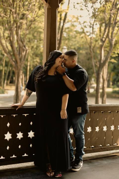 As melhores ideias e inspirações criativas de fotos de ensaio pré casamento registradas por fotógrafos profissionais de eventos da empresa Criativus Foto e Vídeo no  Parque da Luz - SP'