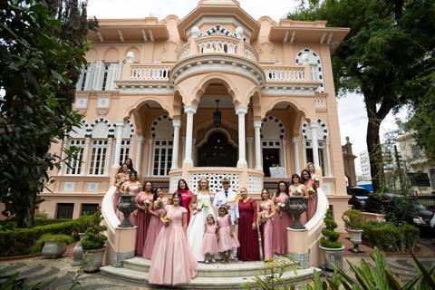 As melhores ideias e inspirações criativas de fotos de casamento registradas por fotógrafos profissionais de eventos da empresa Criativus Foto e Vídeo no Palacete Rosa '