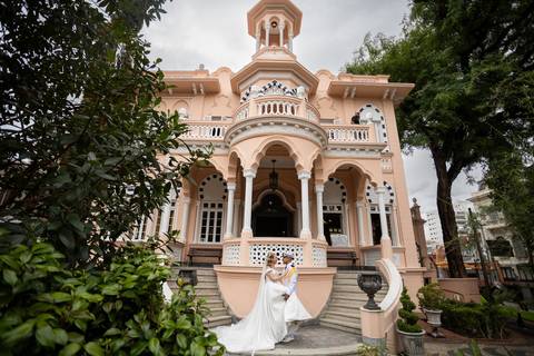 As melhores ideias e inspirações criativas de fotos de casamento registradas por fotógrafos profissionais de eventos da empresa Criativus Foto e Vídeo no Palacete Rosa '