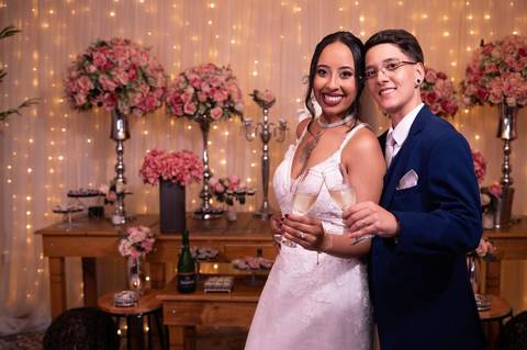 As melhores ideias e inspirações criativas de fotos de casamento registradas por fotógrafos profissionais de eventos da empresa Criativus Foto e Vídeo no Espaço Klaus Festas'