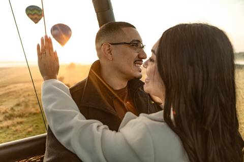 As melhores ideias e inspirações criativas de fotos de ensaio pré casamento registradas por fotógrafos profissionais de eventos da empresa Criativus Foto e Vídeo no Balão em Boituva - SP '