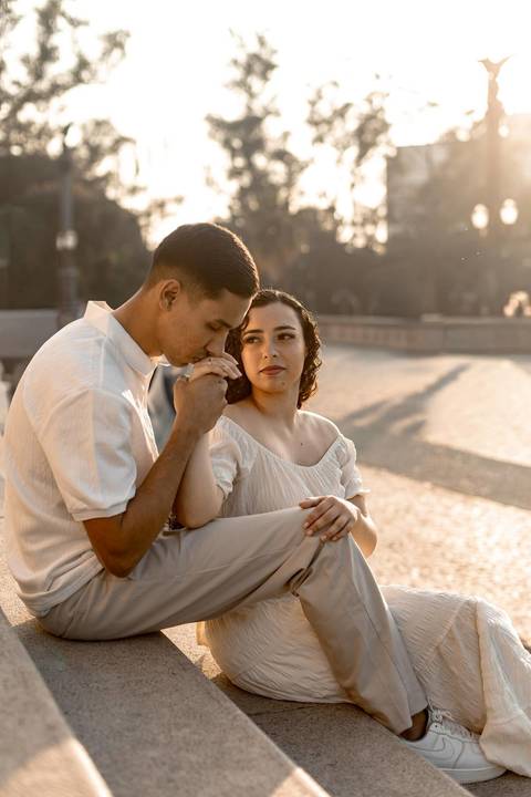 As melhores ideias e inspirações criativas de fotos de ensaio pré casamento registradas por fotógrafos profissionais de eventos da empresa Criativus Foto e Vídeo no Museu do Ipiranga - SP'