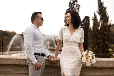 As melhores ideias e inspirações criativas de fotos de ensaio pré casamento registradas por fotógrafos profissionais de eventos da empresa Criativus Foto e Vídeo no Museu do Ipiranga'