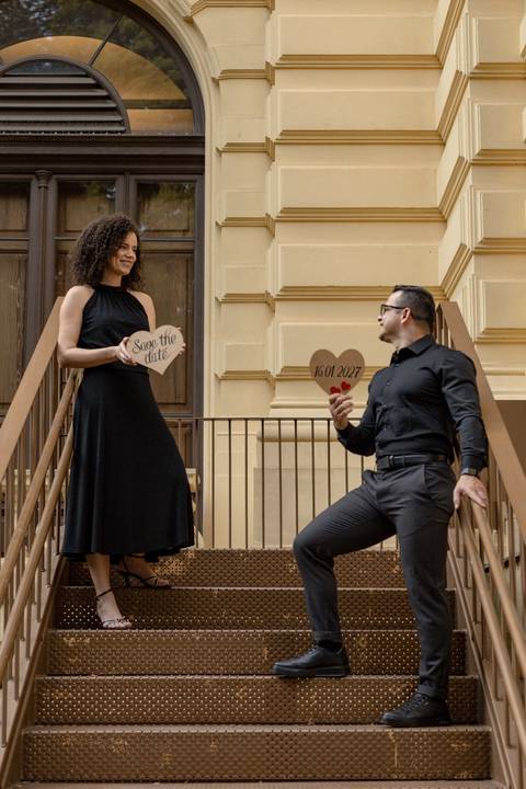 As melhores ideias e inspirações criativas de fotos de ensaio pré casamento registradas por fotógrafos profissionais de eventos da empresa Criativus Foto e Vídeo no Museu do Ipiranga'