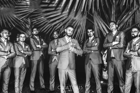 Inspiração e ideias criativas de fotos fotográfico de casamento com os padrinhos Sitio Portal Girassol'