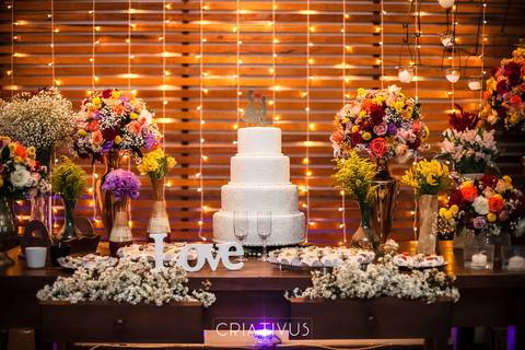 Inspiração e ideias criativas de fotos fotográfico de decoração de casamento mesa do bolo Buffet Motif'