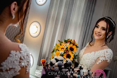 Inspiração e ideias criativas de fotos fotográfico de Making Of da noiva  Bruna Karina Makeup'