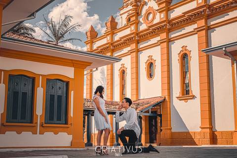Inspiração e ideias criativas  ensaio fotográfico pré casamento de casal na Associação Santa Terezinha'