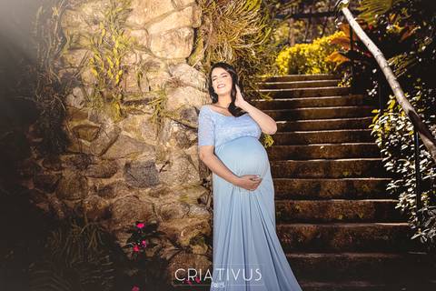 Inspiração e ideias criativas de ensaios fotográfico de gestante no Orquidário Maylasky'