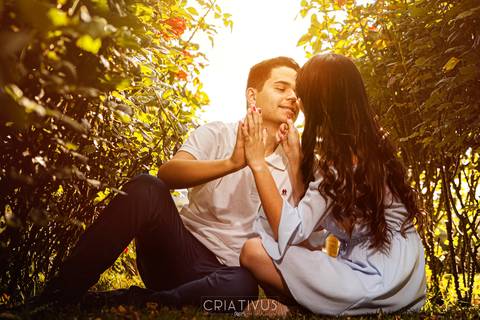 Inspiração e ideias criativas  ensaio fotográfico pré casamento de casal Holambra'