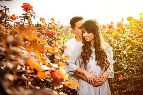 Inspiração e ideias criativas  ensaio fotográfico pré casamento de casal Holambra'