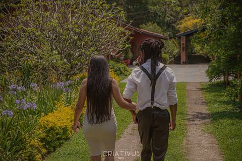 Inspiração e ideias criativas  ensaio fotográfico pré casamento de casal  Orquidário Maylasky'