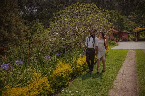 Inspiração e ideias criativas  ensaio fotográfico pré casamento de casal  Orquidário Maylasky'