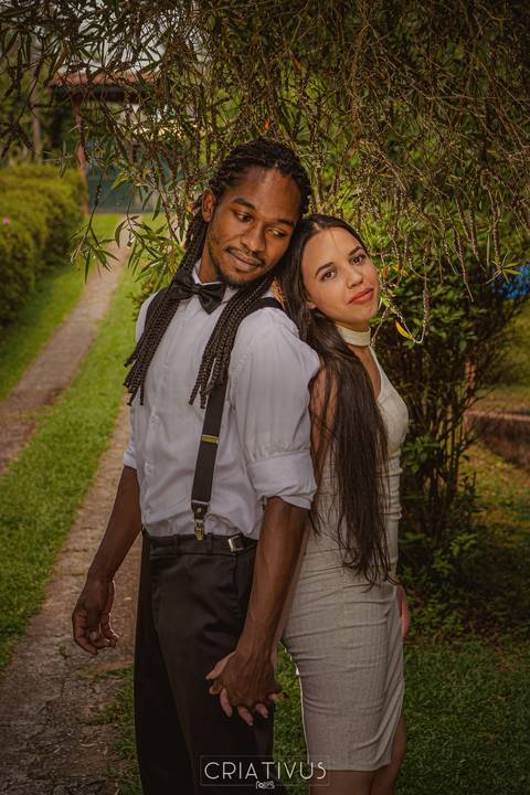 Inspiração e ideias criativas  ensaio fotográfico pré casamento de casal  Orquidário Maylasky'