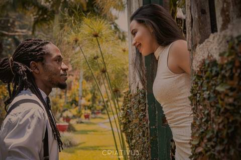 Inspiração e ideias criativas  ensaio fotográfico pré casamento de casal  Orquidário Maylasky'