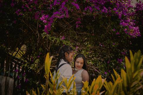 Inspiração e ideias criativas  ensaio fotográfico pré casamento de casal  Orquidário Maylasky'