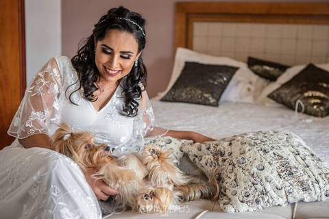 Inspiração e ideias criativas de fotos da noiva fotográfico de Making Of no Espaço Villa Mantova'