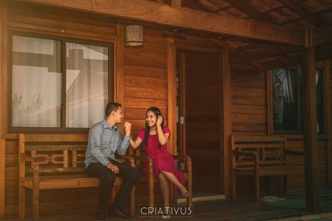 Inspiração e ideias criativas ensaio fotográfico pré casamento de casal em São Roque'