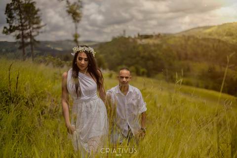 Inspiração e ideias criativas ensaio fotográfico pré casamento de casal  Mirante do Saboó'