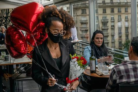 Foto e Vídeo criativo para o Pedido de Casamento surpresa romântico no Restaurante Esther'