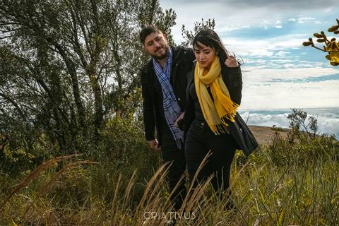 Inspiração e ideias ensaio fotográfico pré casamento de casal Pedra Grande Atibaia '