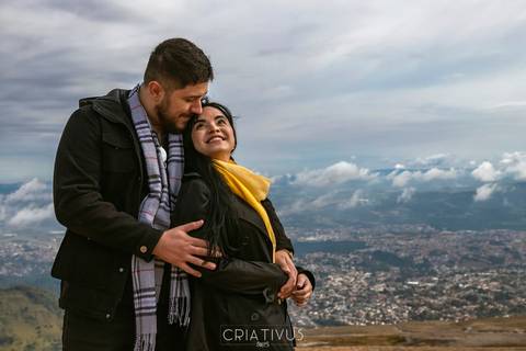 Inspiração e ideias ensaio fotográfico pré casamento de casal Pedra Grande Atibaia '