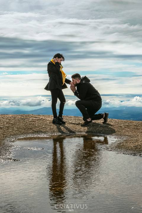 Inspiração e ideias ensaio fotográfico pré casamento de casal Pedra Grande Atibaia '