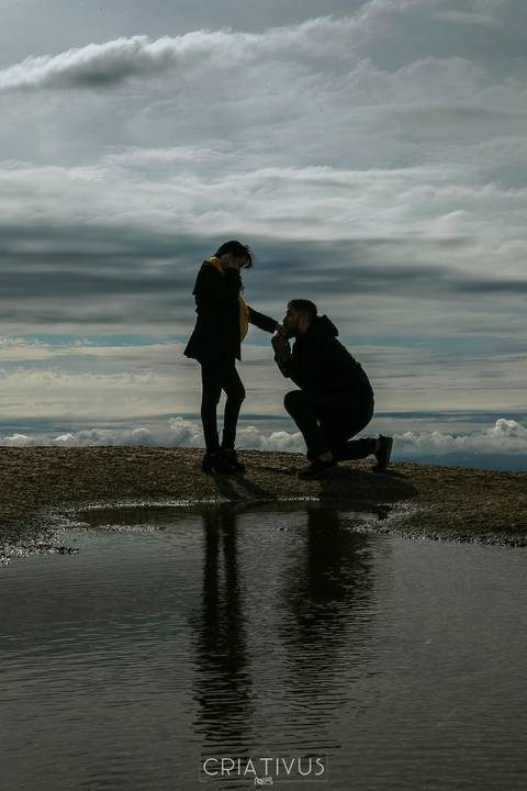 Inspiração e ideias ensaio fotográfico pré casamento de casal Pedra Grande Atibaia '