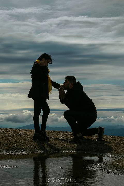 Inspiração e ideias ensaio fotográfico pré casamento de casal Pedra Grande Atibaia '