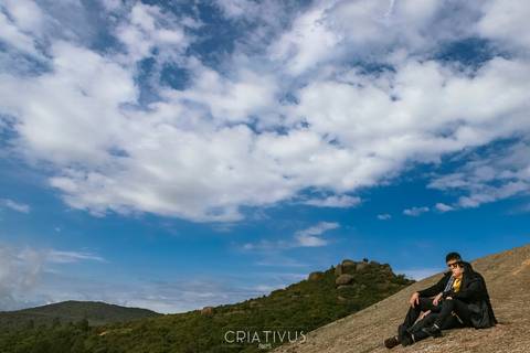 Inspiração e ideias ensaio fotográfico pré casamento de casal Pedra Grande Atibaia '
