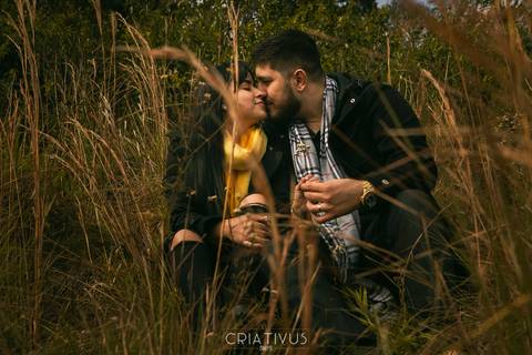 Inspiração e ideias ensaio fotográfico pré casamento de casal Pedra Grande Atibaia '