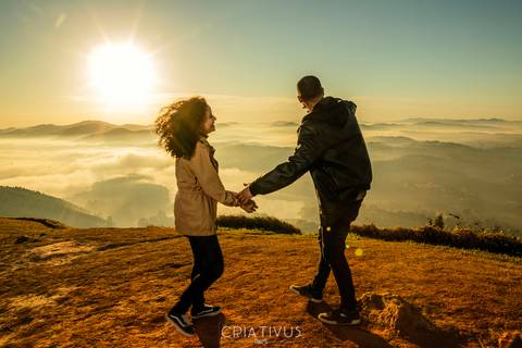 Inspiração e ideias criativas  ensaio fotográfico pré casamento de casal no Morro do Capuava'