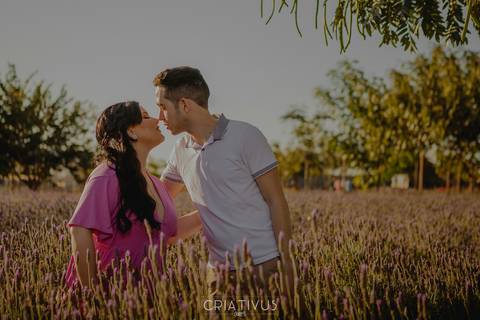 Inspiração e ideias criativas  ensaio fotográfico pré casamento de casal em Holambra-SP'