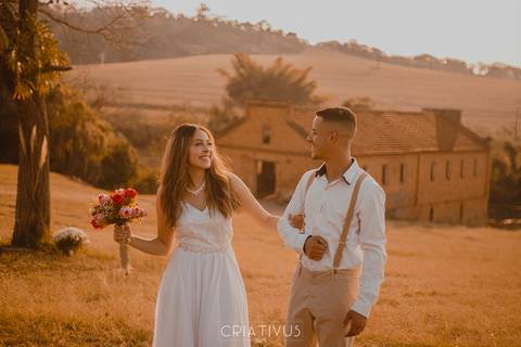 Inspiração e ideias criativas de fotos fotográfico de elopement wedding na Fazenda Vassoural 
'