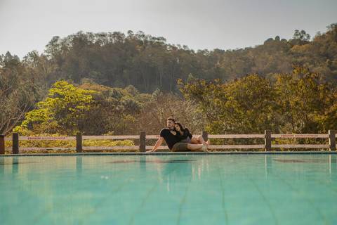 Inspiração e ideias criativas  ensaio fotográfico pré casamento cinematográfico de casal Camping Cabreúva - SP
'