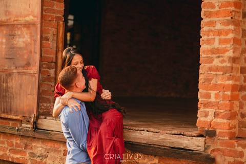 Inspiração e ideias criativas  ensaio fotográfico pré casamento de casal na Fazenda Quilombo
'