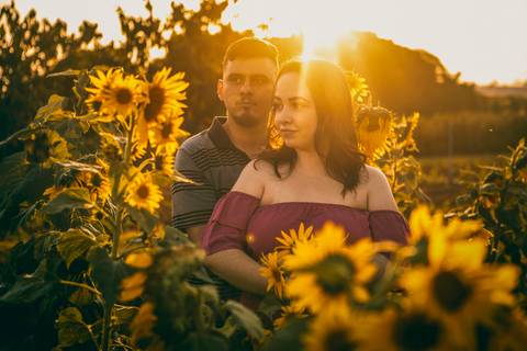 Inspiração e ideias criativas  ensaio fotográfico pré casamento de casal em Holambra - SP'