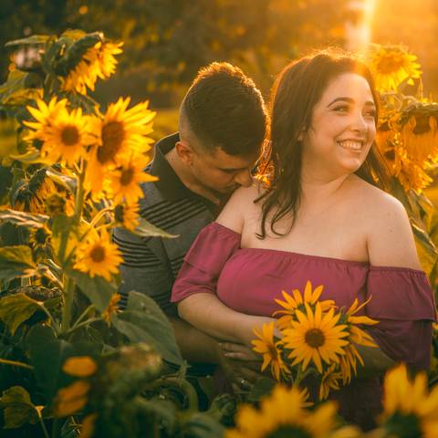 Inspiração e ideias criativas  ensaio fotográfico pré casamento de casal em Holambra - SP'