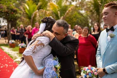 Inspiração e ideias criativas de fotos fotográfico de casamento entrada da noiva em Araçariguama - SP'