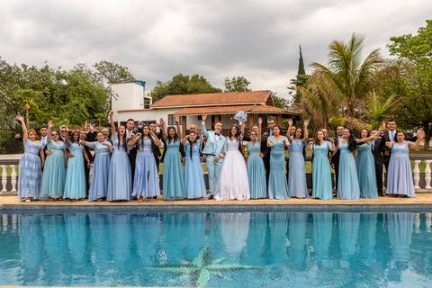 Inspiração e ideias criativas de fotos fotográfico de casamento com os padrinhos em Araçariguama - SP'