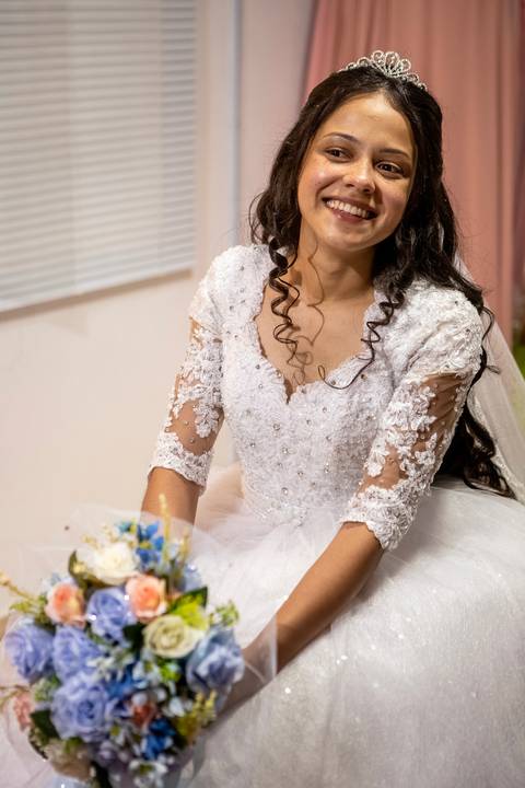 Inspiração e ideias criativas de fotos fotográfico de casamento making of da noiva em Araçariguama - SP'