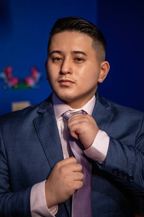 Inspiração e ideias criativas de fotos fotográfico de Making Of do noivo'