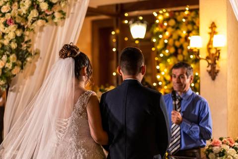Inspiração e ideias criativas de fotos fotográfico de casamento hora da cerimonia no Espaço Recanto Campestre São Bernardo Do Campo - SP'