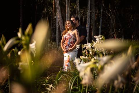Inspiração e ideias criativas ensaio fotográfico pré casamento pré wedding de casal no Jardim Botânico - SP'