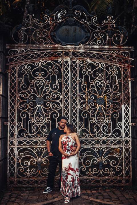Inspiração e ideias criativas ensaio fotográfico pré casamento pré wedding de casal no Jardim Botânico - SP'