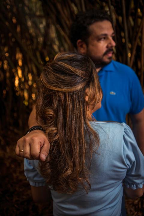 Inspiração e ideias criativas ensaio fotográfico pré casamento pré wedding de casal no Jardim Botânico - SP'